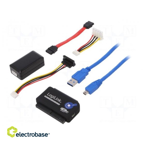 USB to SATA adapter | IDE 40pin,IDE 44pin,SATA socket | 5Gbps paveikslėlis 1