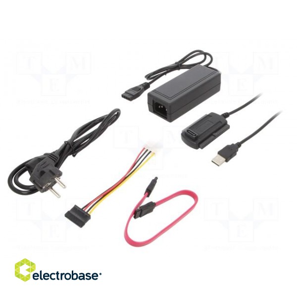 USB to SATA adapter | IDE plug,SATA plug,USB A plug | USB 2.0