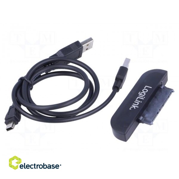 USB to SATA adapter | SATA plug,USB A plug x2,USB B micro plug image 1