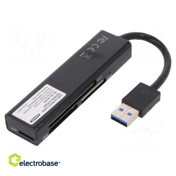 Card reader: memory | USB 3.0 | black | 5Gbps | Communication: USB image 2