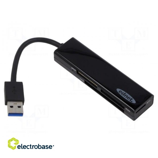 Card reader: memory | USB 3.0 | black | 5Gbps | Communication: USB image 1