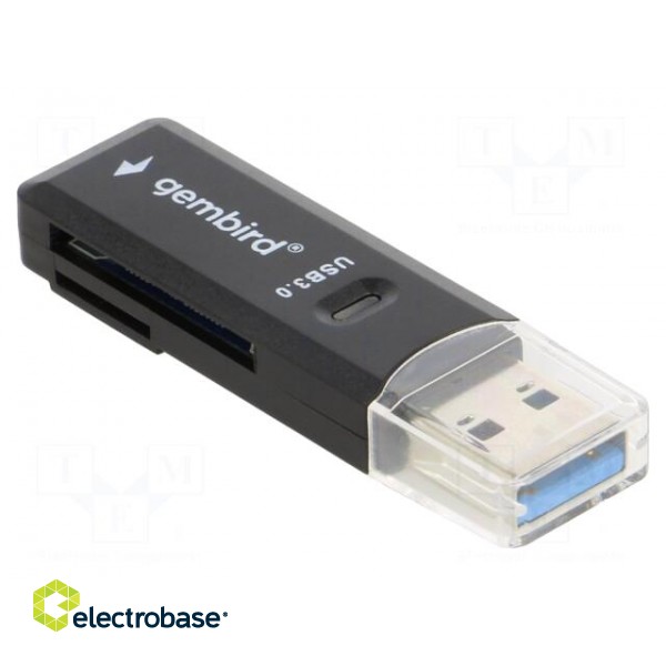 Card reader: memory | USB A plug | USB 3.0 | black