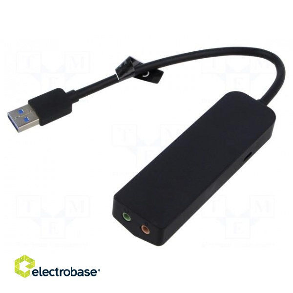 Hub USB | USB 3.0 | PnP,LED status indicator | black | 0.15m фото 2