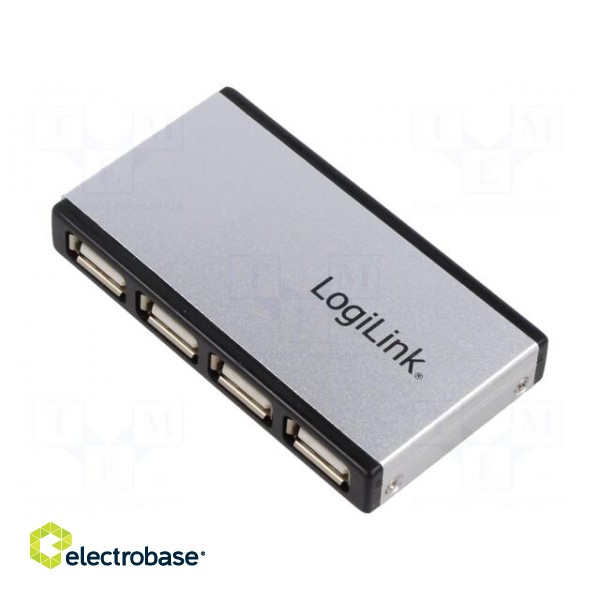Hub USB | DC,USB A socket x4,USB B mini socket | USB 2.0 | PnP image 1