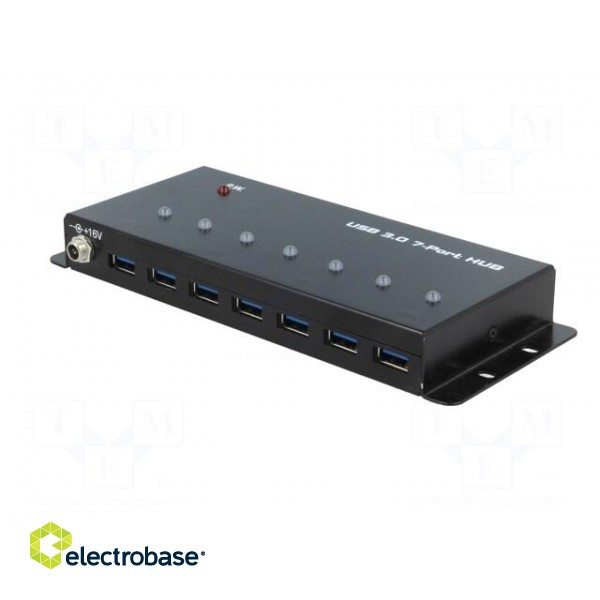 Hub USB | USB 2.0,industrial | PnP,mounted on desktop | 480Mbps image 3