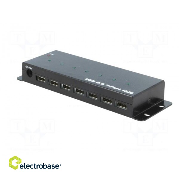 Hub USB | DC,USB A socket x7,USB B socket | industrial,USB 3.0 image 3