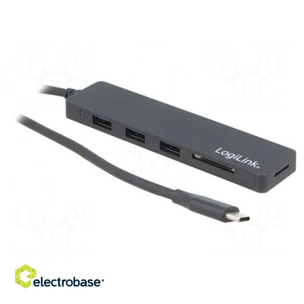 Hub USB | SD,SD Micro,USB A socket x3 | USB 3.0 | PnP | 5Gbps