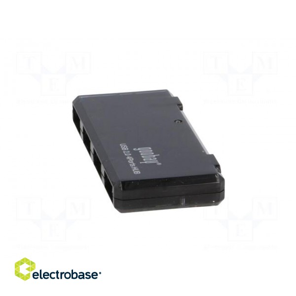 Hub USB | USB 1.1,USB 2.0 | black | Number of ports: 4 | 480Mbps | 0.4m image 4