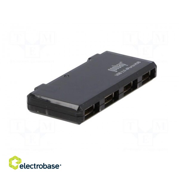 Hub USB | USB 1.1,USB 2.0 | black | Number of ports: 4 | 480Mbps | 0.4m фото 9