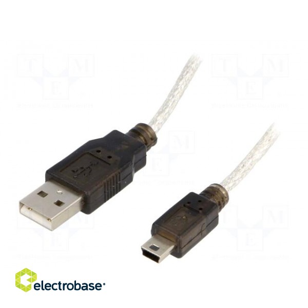 Hub USB | USB A socket x4,USB B mini plug | USB 2.0 | PnP,flat image 2