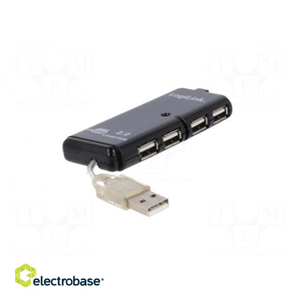 Hub USB | USB 2.0 | PnP | Number of ports: 4 | 480Mbps | Kit: hub USB image 2
