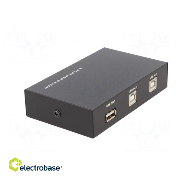 Switch | USB A socket,USB B socket x2 | USB 2.0 | black paveikslėlis 4