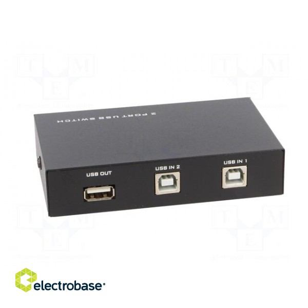 Switch | USB A socket,USB B socket x2 | USB 2.0 | black paveikslėlis 5