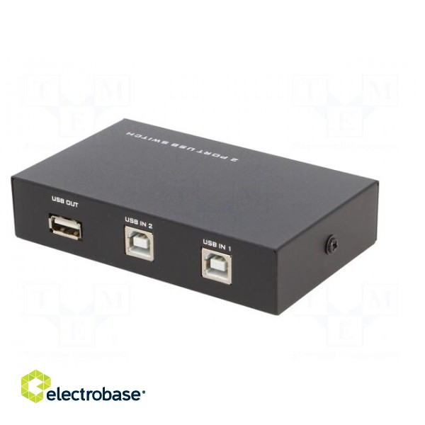 Switch | USB A socket,USB B socket x2 | USB 2.0 | black image 6