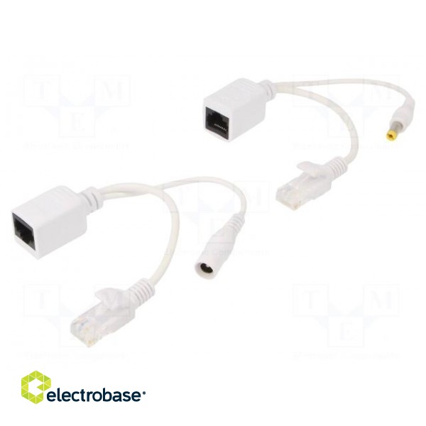 Passive PoE cable kit | PoE (PoE) | white | Cablexpert