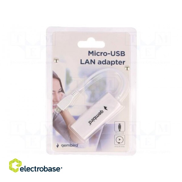 USB to Fast Ethernet adapter | RJ45 socket,USB B micro plug