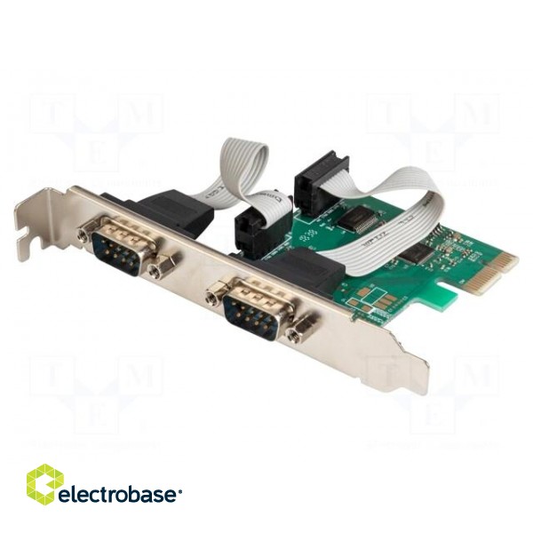 PC extension card: PCIe | chipset AX99100,RS232 | 1.5Mbps | 0÷70°C image 1