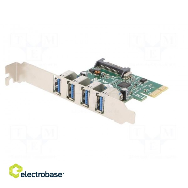 PC extension card: PCIe | USB A socket x4 | USB 3.0 | 5Gbps | 0÷70°C image 2