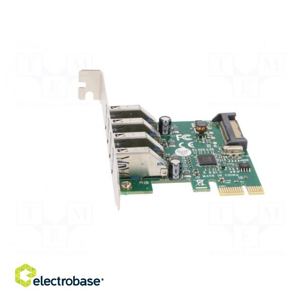 PC extension card: PCIe | USB A socket x4 | USB 3.0 | 5Gbps | 0÷70°C image 3