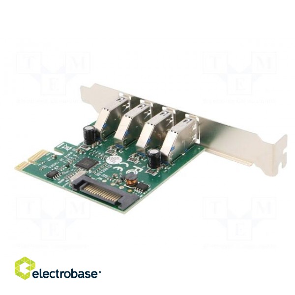 PC extension card: PCIe | USB A socket x4 | USB 3.0 | 5Gbps | 0÷70°C image 6