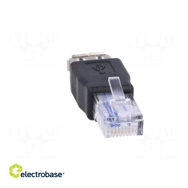 Transition: adapter | USB 2.0 | black | RJ45 plug,USB A socket image 9