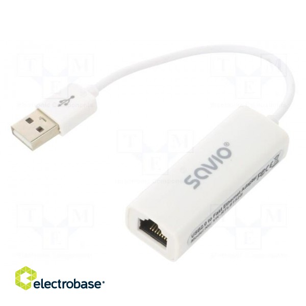 USB to Fast Ethernet adapter | USB 2.0 | PnP | white
