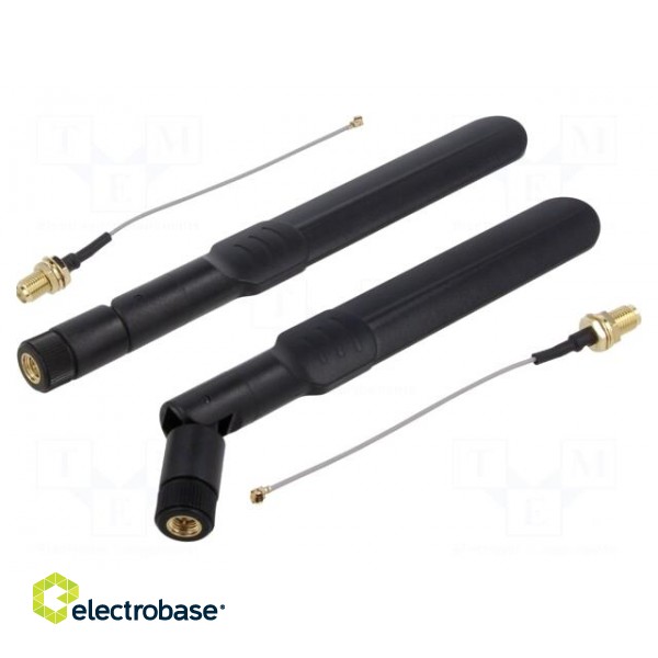 Antenna | black | SMA | 50W | 600÷2700MHz | 50Ω | 5dBi | -40÷60°C