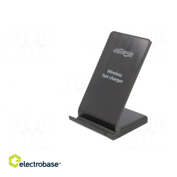 Inductance charger | black | Standard: Qi | 5VDC,9VDC | 10W | EnerGenie paveikslėlis 2
