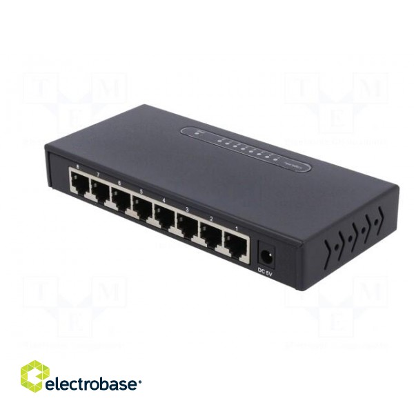 Switch Gigabit Ethernet | black | WAN:  RJ45 | Number of ports: 8 фото 3