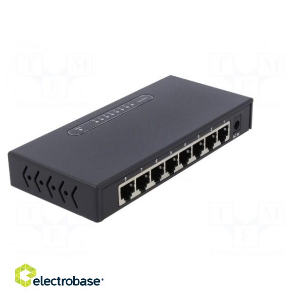 Switch Gigabit Ethernet | black | WAN:  RJ45 | Number of ports: 8 paveikslėlis 9
