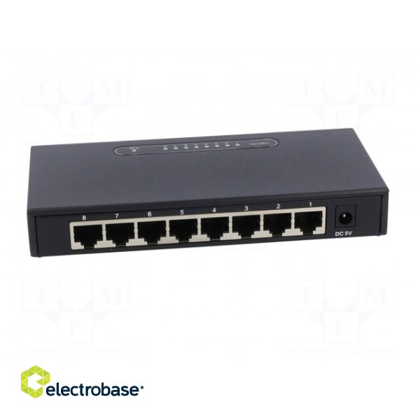 Switch Gigabit Ethernet | black | WAN:  RJ45 | Number of ports: 8 paveikslėlis 10