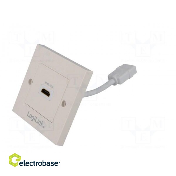 Wall socket | white | HDMI | Mounting: wall mount | No.of sockets: 1 image 2
