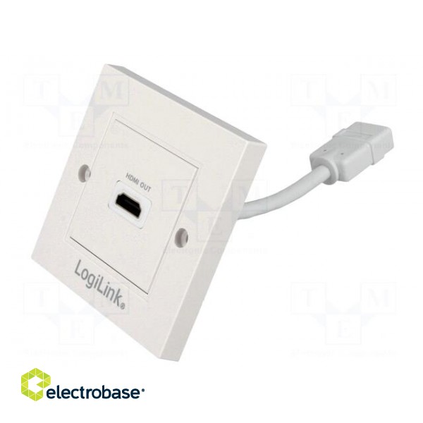 Wall socket | white | HDMI | Mounting: wall mount | No.of sockets: 1 image 1