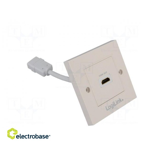 Wall socket | white | HDMI | Mounting: wall mount | No.of sockets: 1 image 8
