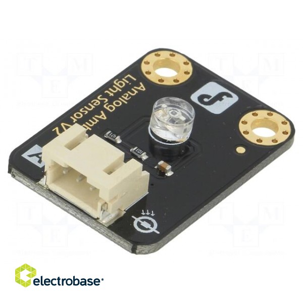 Sensor: ambient light | analog | 5VDC | Kit: module,cables | Gravity image 1