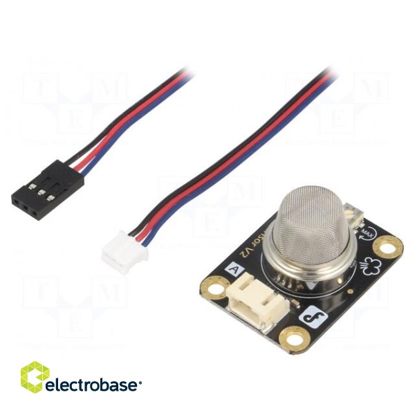 Sensor: gas level | analog | 5VDC | Kit: module,cables | Gravity | MQ-2