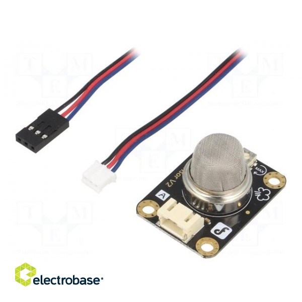 Sensor: gas level | analog | 5VDC | Kit: module,cables | Gravity | MQ-6