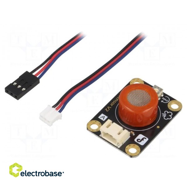 Sensor: gas level | analog | 5VDC | Kit: module,cables | Gravity | MQ-7