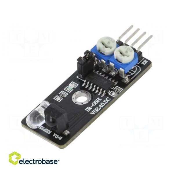 Sensor: distance | reflective | 3.3÷5VDC | TTL | Board dim: 45x11mm
