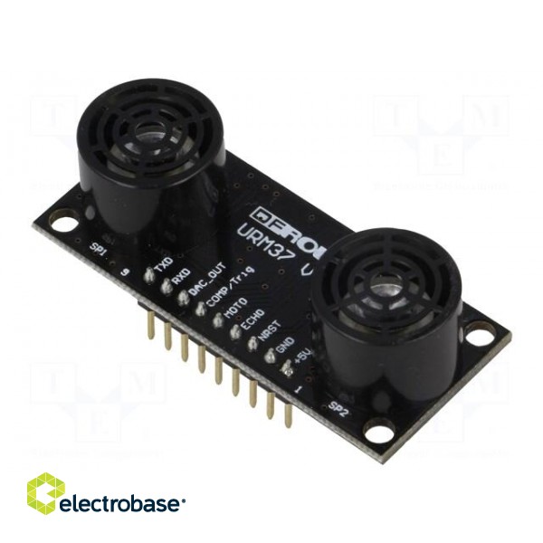 Sensor: distance | ultrasonic | 3.3÷5VDC | RS232 | 0.05÷5m | 10Hz image 1