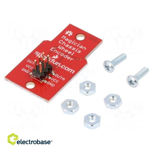 Sensor: optical | encoder | 5VDC | Digit.out: 2 | SparkFun RedBot image 1