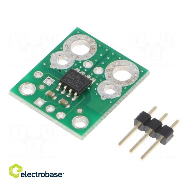 Sensor: current | 4.5÷5.5VDC | IC: ACS724 | 20.3x17.8mm | I DC: -50÷50A