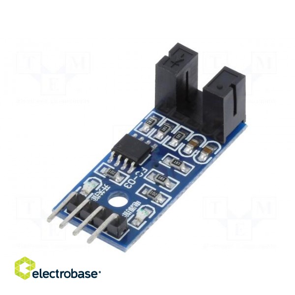 Sensor: optocoupler | Optocoupler: slotted with flag | 3.3÷5VDC