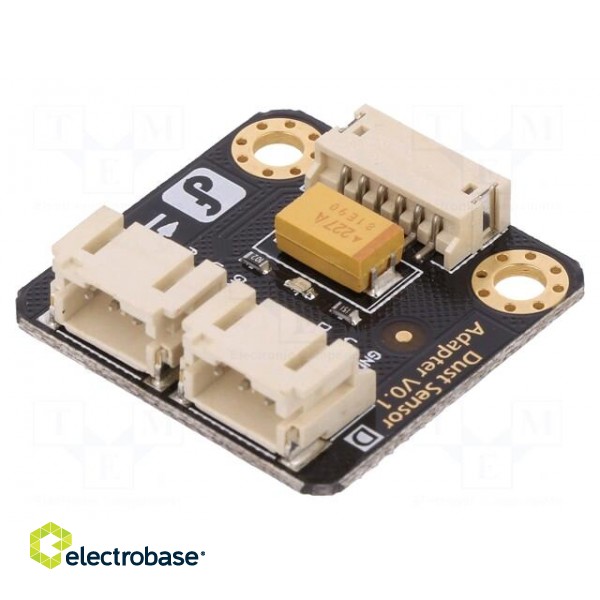 Sensor: sensor adapter | Application: GP2Y1010AU | Gravity | 5VDC paveikslėlis 1