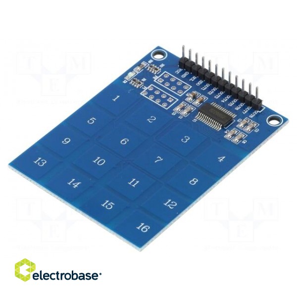 Sensor: touch | capacitive | Channels: 16 | IC: TTP229 | 2.4÷5.5VDC