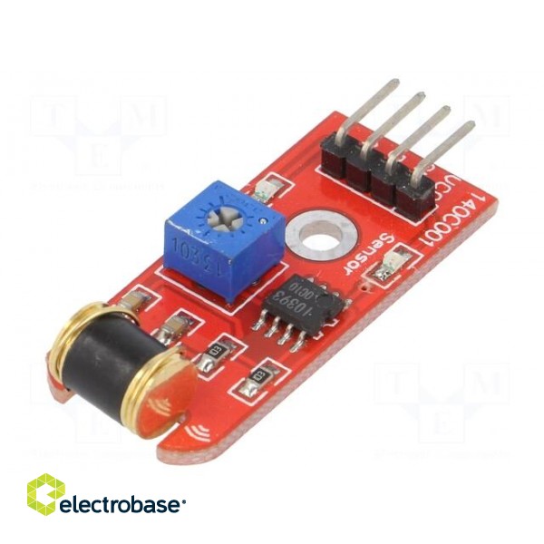 Sensor: vibration | digital | 3÷5VDC | 41x12x12.5mm | Arduino