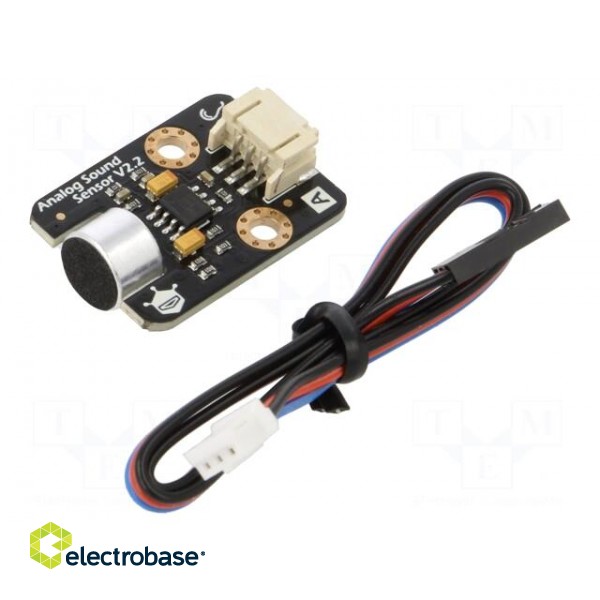 Sensor: sound | analog | Gravity | 5VDC | module,cables | Channels: 1