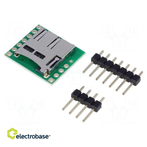 Module: adapter | pin strips,microSD | microSD