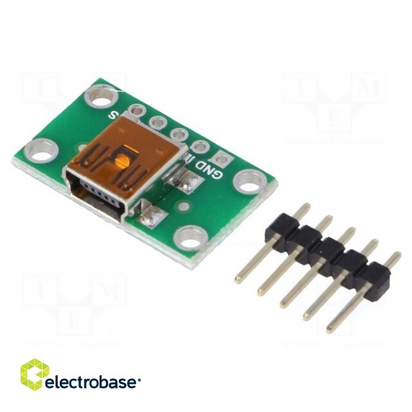 Module: adapter | USB B mini,pin strips