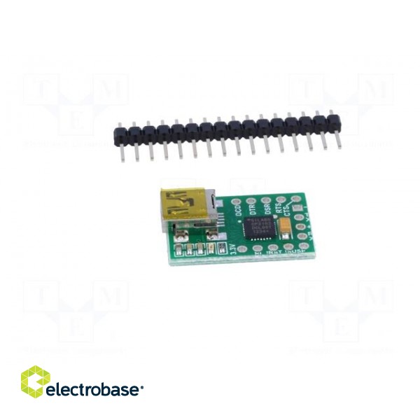 Module: converter | USB-UART | USB B mini | 5VDC | 921.6kbps paveikslėlis 3